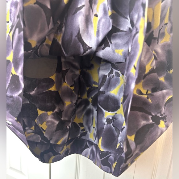 New J.CREW Belle Skirt Burnished Olive Green Purple Primrose Floral Print NWT - Picture 4 of 9
